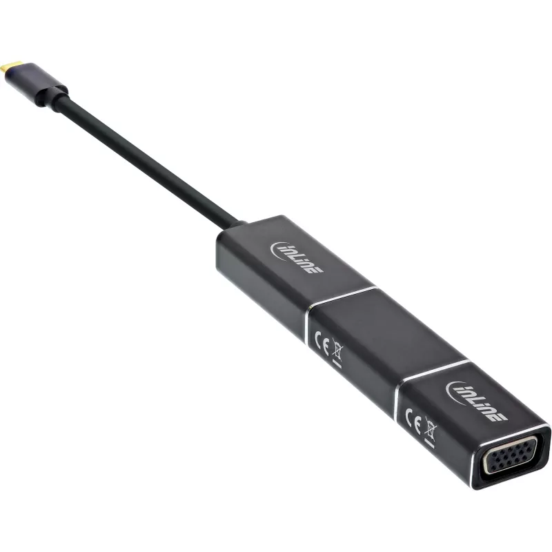 InLine USB Display Converter Set 6-in-1, 4K/60Hz schwarz