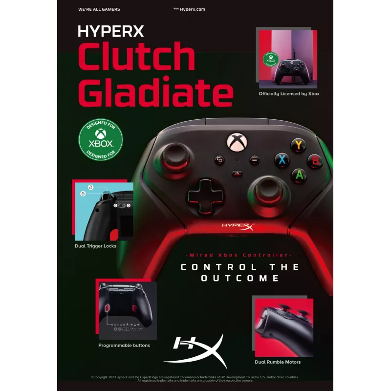 Gamepad HyperX 6L366AA Schwarz USB Kabelgebunden für PC Xbox One Series S X