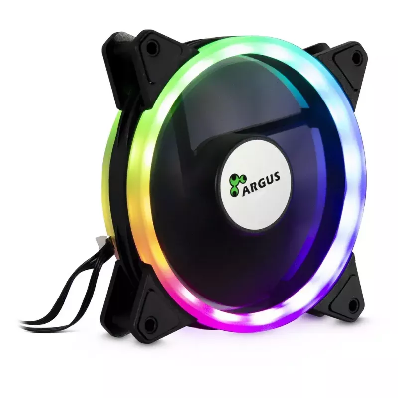 Lüfter Inter-Tech RS-04 RGB Computergehäuse-Lüfter 12 cm Schwarz