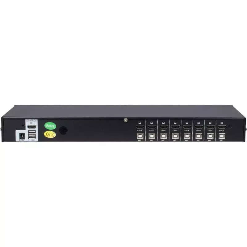 KVM-Switch Inter-Tech AS-9108HA Rackeinbau Schwarz