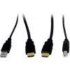 INTER-TECH KT-150H KVM-Schnittstellenadapter RJ-45 (Host) auf HDMI-Ausgang, kabelgebunden, max. 1980×1080, Metall, schwarz