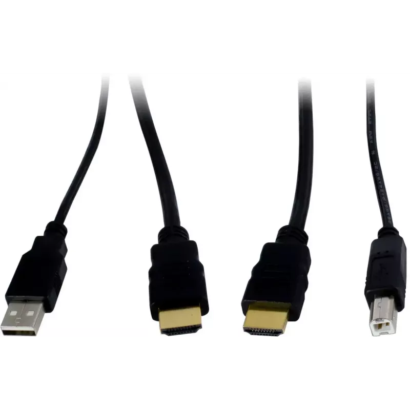 INTER-TECH KT-150H KVM-Schnittstellenadapter RJ-45 (Host) auf HDMI-Ausgang, kabelgebunden, max. 1980×1080, Metall, schwarz