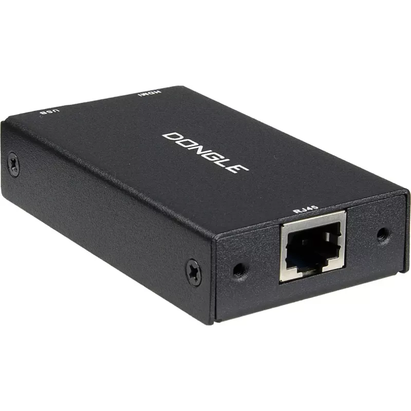 INTER-TECH KT-150H KVM-Schnittstellenadapter RJ-45 (Host) auf HDMI-Ausgang, kabelgebunden, max. 1980×1080, Metall, schwarz