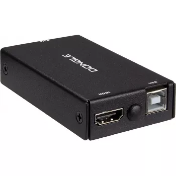INTER-TECH KT-150H KVM-Schnittstellenadapter RJ-45 (Host) auf HDMI-Ausgang, kabelgebunden, max. 1980×1080, Metall, schwarz