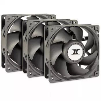 Fan Inter-Tech 88887368 Computer-Kühlsystem 12 cm Schwarz 3 Stück