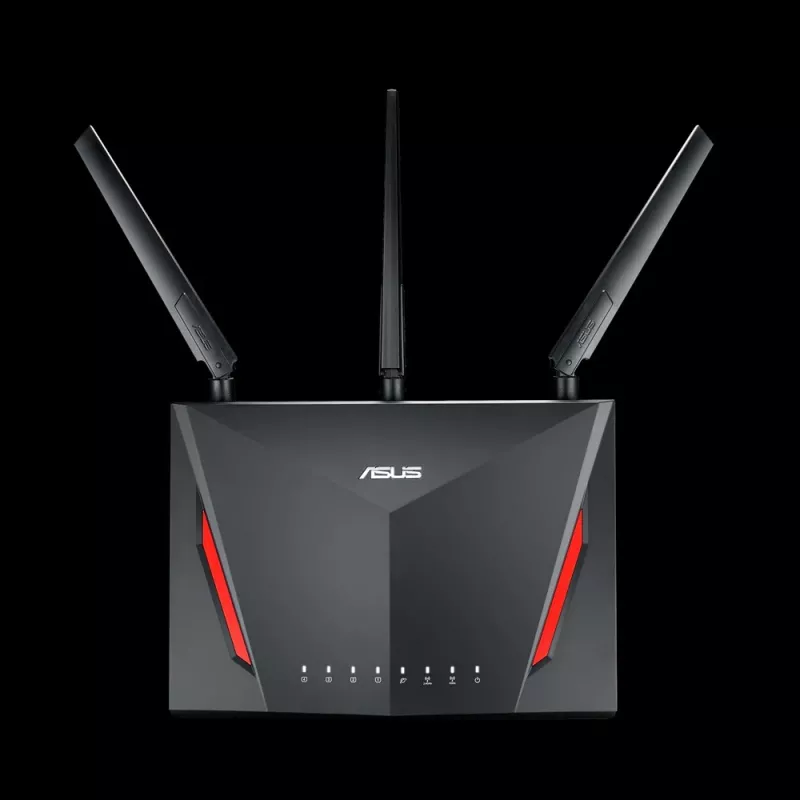 Tisch-WLAN-Router ASUS RT-AC2900, Dualband 2,4/5 GHz, Wi‑Fi 5 (802.11ac), 2917 Mbit/s, Gigabit-Ethernet, 4 LAN-Ports, USB, 4 Antennen