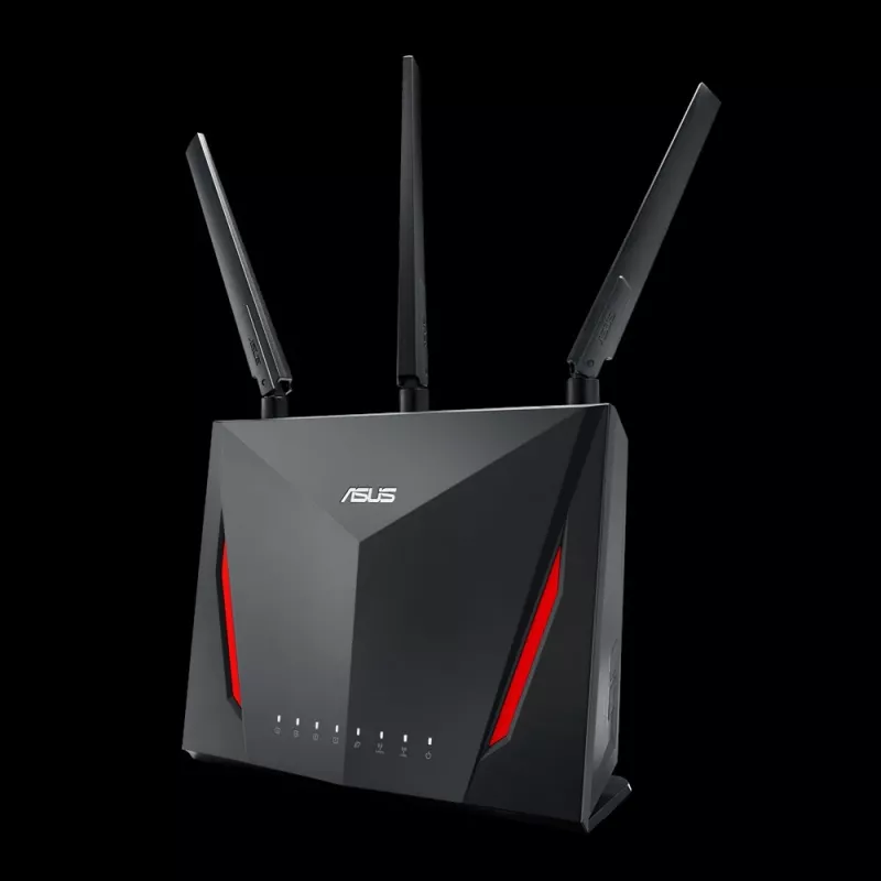 Tisch-WLAN-Router ASUS RT-AC2900, Dualband 2,4/5 GHz, Wi‑Fi 5 (802.11ac), 2917 Mbit/s, Gigabit-Ethernet, 4 LAN-Ports, USB, 4 Antennen