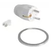 Einbau-Tischsteckdose Bachmann PIX mit 2 m Netzkabel, weiß, Ø 6,8 cm, Höhe 50 mm