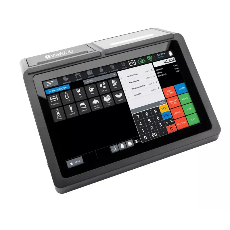 Registrierkasse Olympia T110 Thermodirektdrucker, 100000 PLUs, LED-Anzeige (10,1 Zoll)