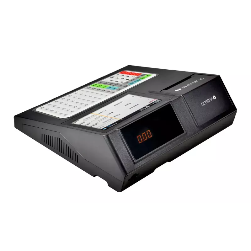 Kassensystem Olympia K200 PLUS — Thermodirektdrucker, 10.000 PLUs, LED-Anzeige