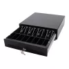 Elektronische Kassenschublade Olympia SD 330A, Metallgehäuse, Eingang 12–14 V, Breite 335 mm, Tiefe 330 mm, Höhe 104 mm, inklusive 2 Schlüssel
