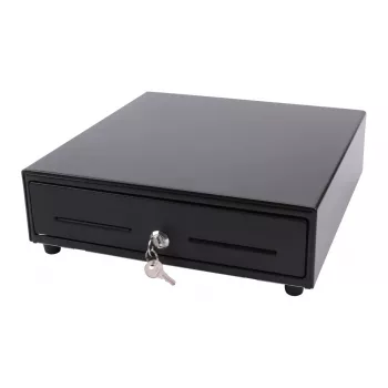 Elektronische Kassenschublade Olympia SD 330A, Metallgehäuse, Eingang 12–14 V, Breite 335 mm, Tiefe 330 mm, Höhe 104 mm, inklusive 2 Schlüssel