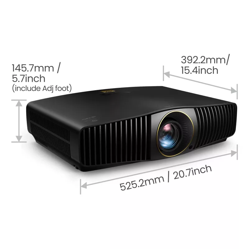BenQ W5850 Standard-Objektivprojektor 2600 ANSI Lumen DLP UHD 4K (3840x2160) 3D Schwarz