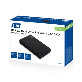 HDD/SSD-Gehäuse ACT 2,5-Zoll-SATA-Festplattengehäuse schraubenlos USB 3.2 Gen1