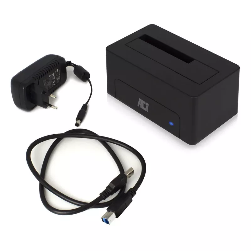ACT 2,5 Zoll/3,5 Zoll SATA HDD/SSD Dockingstation USB 3.2 Gen1 Schwarz