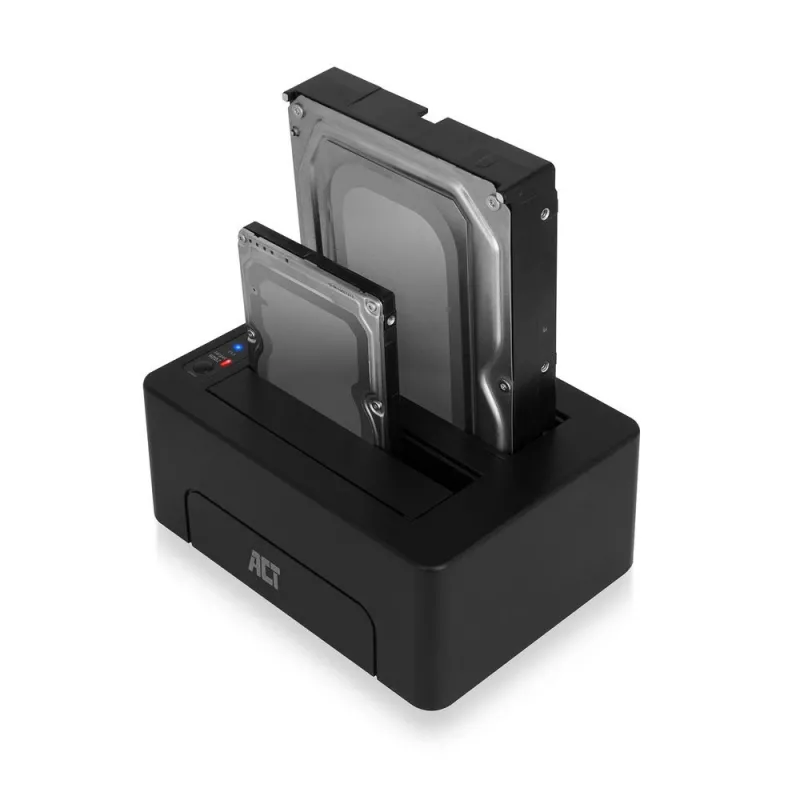 ACT 2,5 Zoll und 3,5 Zoll SATA Dual-HDD/SSD-Dockingstation, USB 3.2 Gen1