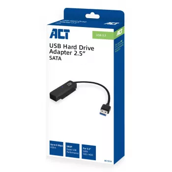 ACT USB-Adapterkabel für 2,5 Zoll SATA HDD/SSD AC1510 0,15 m Schwarz