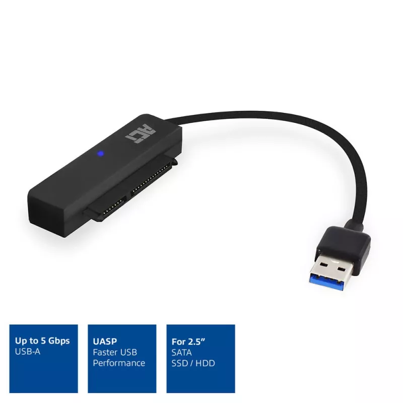 ACT USB-Adapterkabel für 2,5 Zoll SATA HDD/SSD AC1510 0,15 m Schwarz
