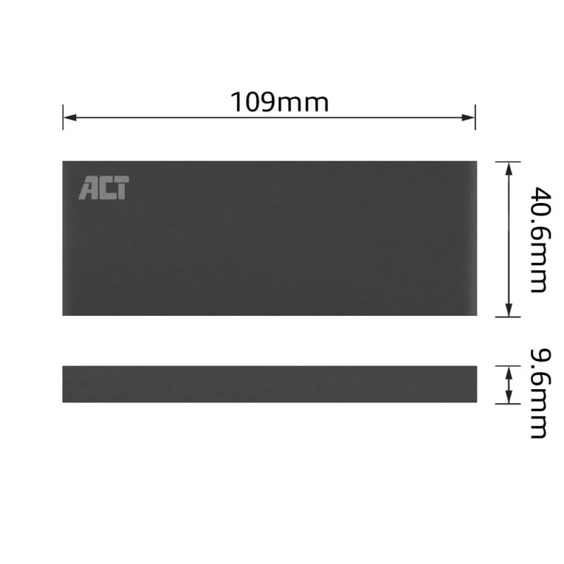 SSD-Gehäuse ACT M.2 USB 3.2 Gen1 Schwarz 5 Gbit/s