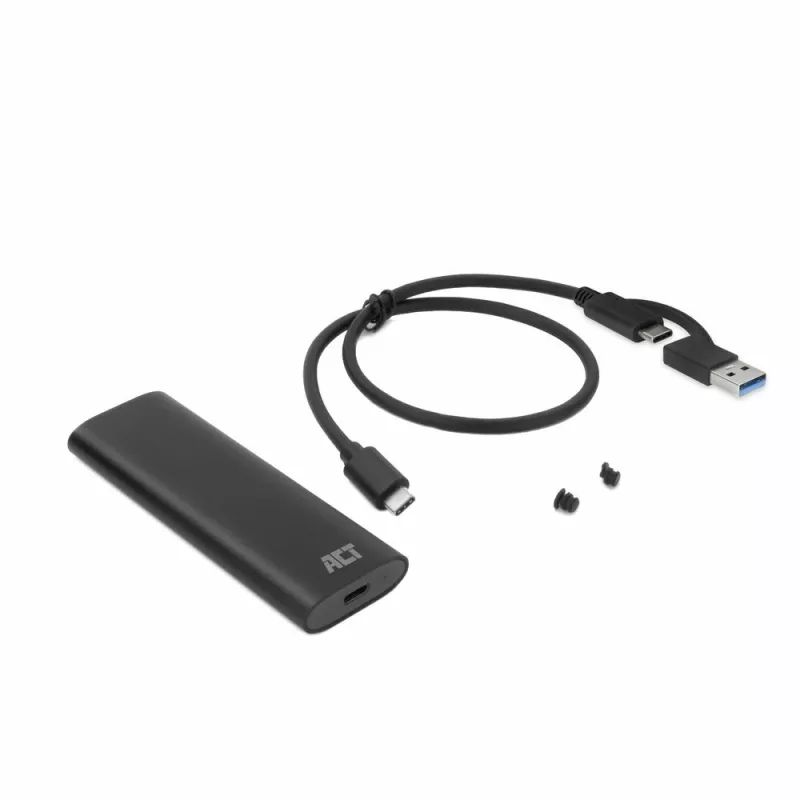 SSD-Gehäuse ACT AC1615 USB-C M.2 NVMe PCIe 10 Gbit/s Schwarz