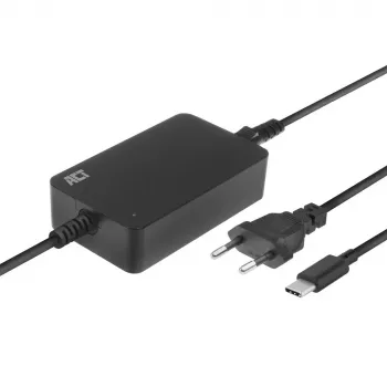 ACT USB-C Laptop-Ladegerät mit Power Delivery-Profilen 65 W, Laptop, Innenbereich, 100–240 V, 50/60 Hz, 65 W, 5–20 V