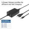 ACT USB-C Laptop-Ladegerät mit Power Delivery-Profilen 65 W, Laptop, Innenbereich, 100–240 V, 50/60 Hz, 65 W, 5–20 V