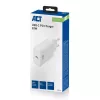 ACT Kompakter USB-C-Ladeadapter 20W Schnellladung Innenbereich Universal Weiß
