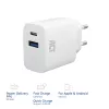 ACT USB-C & USB-A Ladegerät 20 W mit Power Delivery PPS, Quick Charge, GaNFast