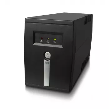 ACT Line Interactive USV 600 VA – 360 W mit AVR, Line-Interactive, 0,6 kVA, 360 W, 240 V, Überladung, Tiefentladung, Überlast, Kurzschluss, C13-Kupplung, Typ F