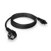 ACT Netzkabel Stecker CEE7/7 (abgewinkelt) - C5 schwarz 2 m