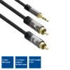 Audiokabel ACT AC3605 1,5 m 3,5 mm auf 2 x RCA Schwarz