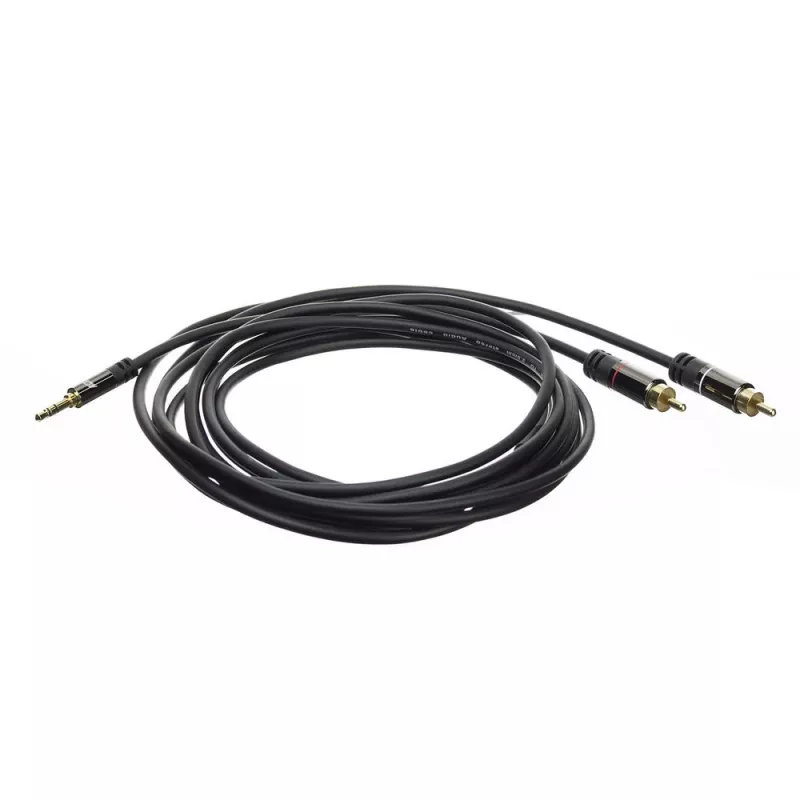 Audiokabel ACT AC3605 1,5 m 3,5 mm auf 2 x RCA Schwarz