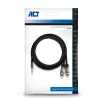 Audiokabel ACT AC3605 1,5 m 3,5 mm auf 2 x RCA Schwarz