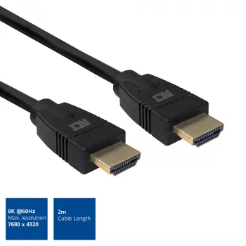 ACT 2 Meter HDMI 8K Ultra High Speed Kabel v2.1 HDMI-A Stecker - HDMI-A Stecker