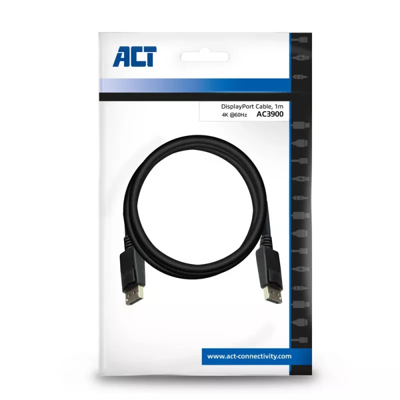 DisplayPort-Kabel Stecker – Stecker ACT 1 Meter AC3900