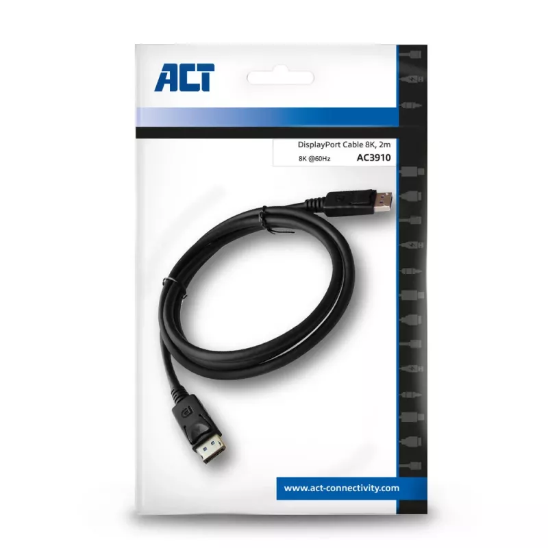 ACT 2 Meter DisplayPort 1.4 8K Verbindungskabel Stecker - Stecker