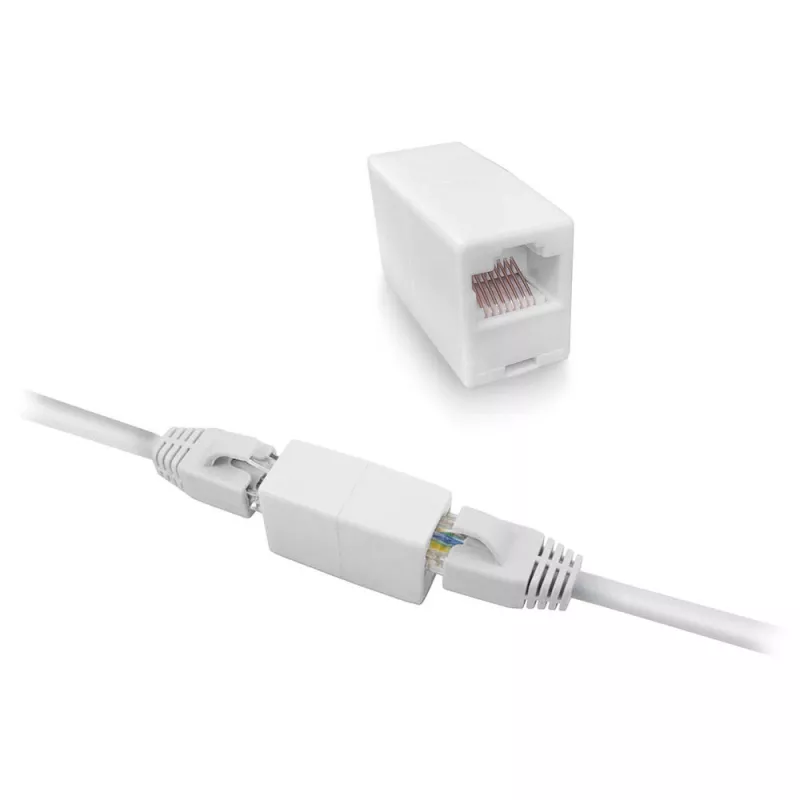 Modularer RJ-45-Koppler ACT AC4105 Weiß Anschluss 1 RJ-45 Anschluss 2 RJ-45