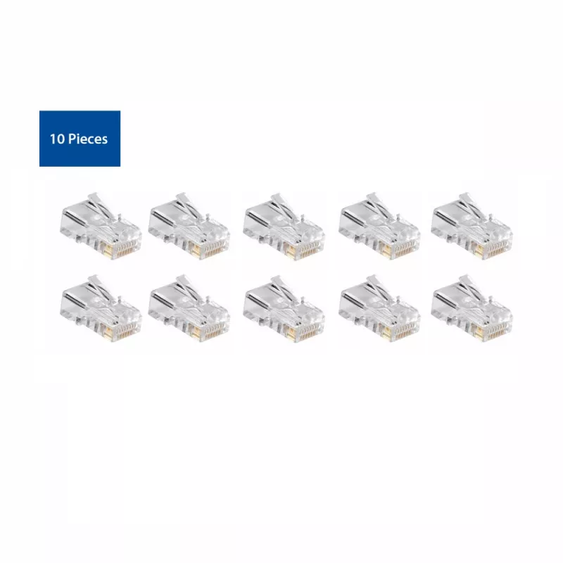 ACT Modular CAT5E RJ-45 Connector ACT AC4110 Male Silber Transparent 10 Stk.