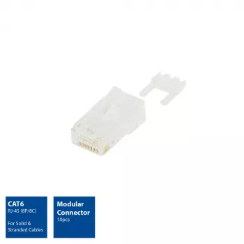 ACT Modular RJ-45-Stecker CAT6 10x