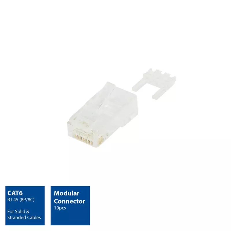 ACT Modular RJ-45-Stecker CAT6 10x