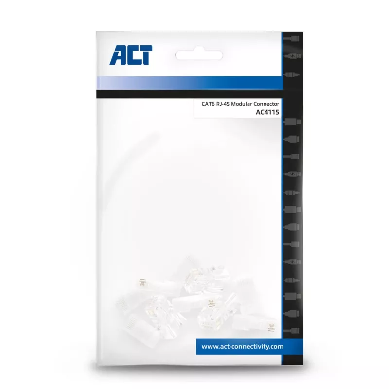 ACT Modular RJ-45-Stecker CAT6 10x