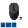 ACT Wireless Maus 1200 DPI, beidhändig, RF Wireless, 1200 DPI, Schwarz