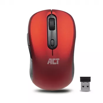 ACT Wireless Maus 1600 DPI Rechtshänder Optisch RF Funk Rot