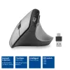 ACT Kabellose ergonomische Maus mit Bluetooth und USB-C/USB-A