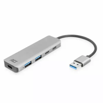 USB Hub ACT AC6125 3.2 Gen 1 Typ-A 5000 Mbit/s Grau