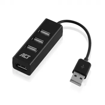 USB-Hub ACT AC6205 2.0 480 Mbit/s Schwarz 0,12m