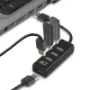 USB-Hub ACT AC6205 2.0 480 Mbit/s Schwarz 0,12m
