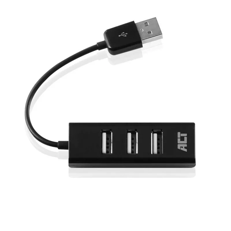 USB-Hub ACT AC6205 2.0 480 Mbit/s Schwarz 0,12m