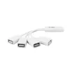 ACT USB-Hub 4 Port USB-A flexibel USB 3.2 Gen 1 Weiß 480 Mbit/s