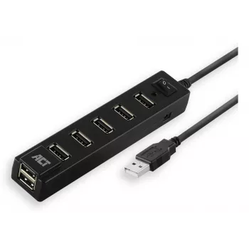 USB-Hub ACT AC6215 480 Mbit/s Schwarz